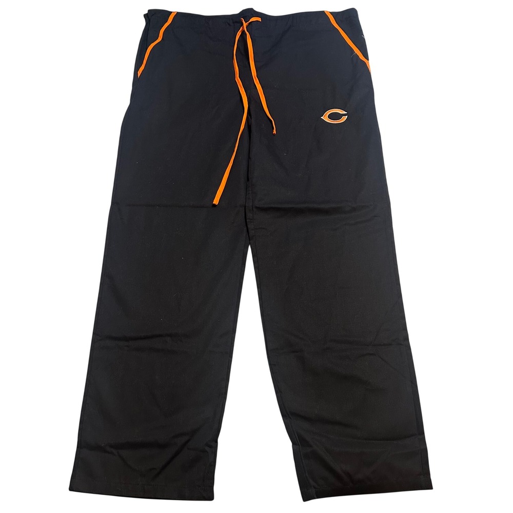 NWT NFL Scrub Pants Mens Medium Navy Blue Chicago Bears Drawstring Outdoor